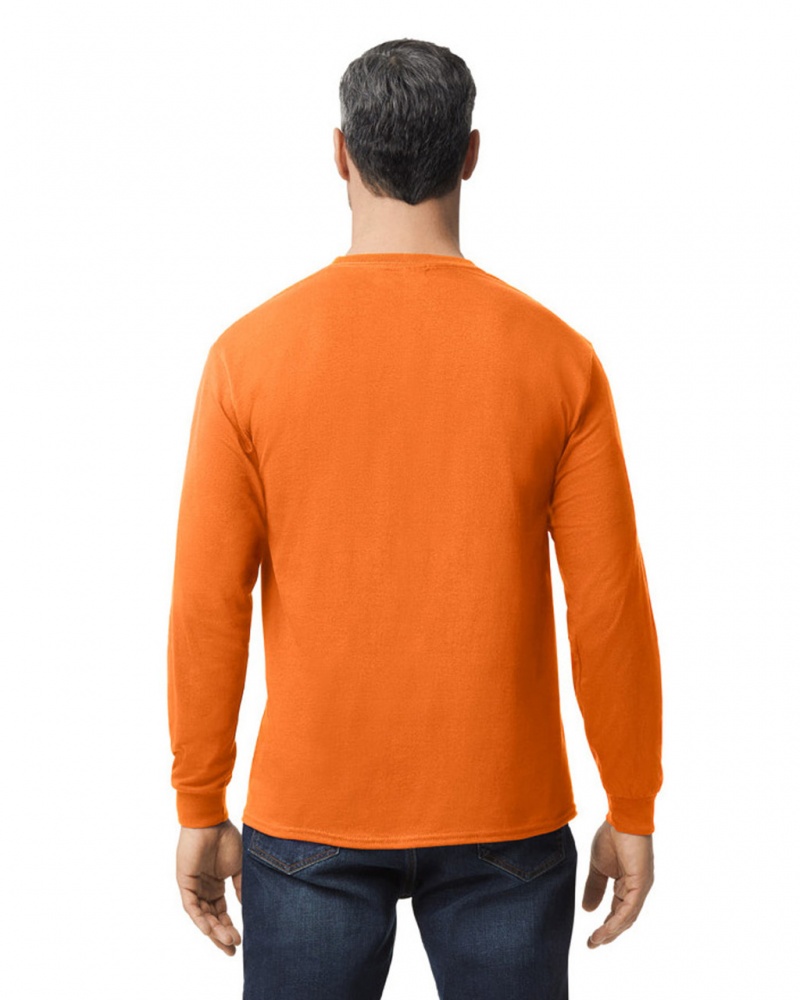 S Orange Men's Gildan 5400 Long Sleeve T-Shirts | ONGU79653