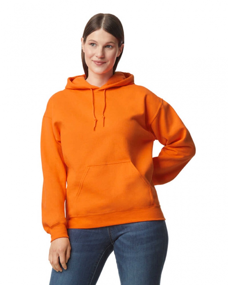 S Orange Women's Gildan 12500 Hoodie Sweatshirt | MTHO80751