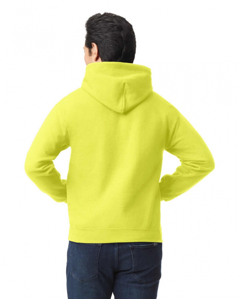 Safety Green Men's Gildan 18500 Hoodie Sweatshirt | IGKS73294