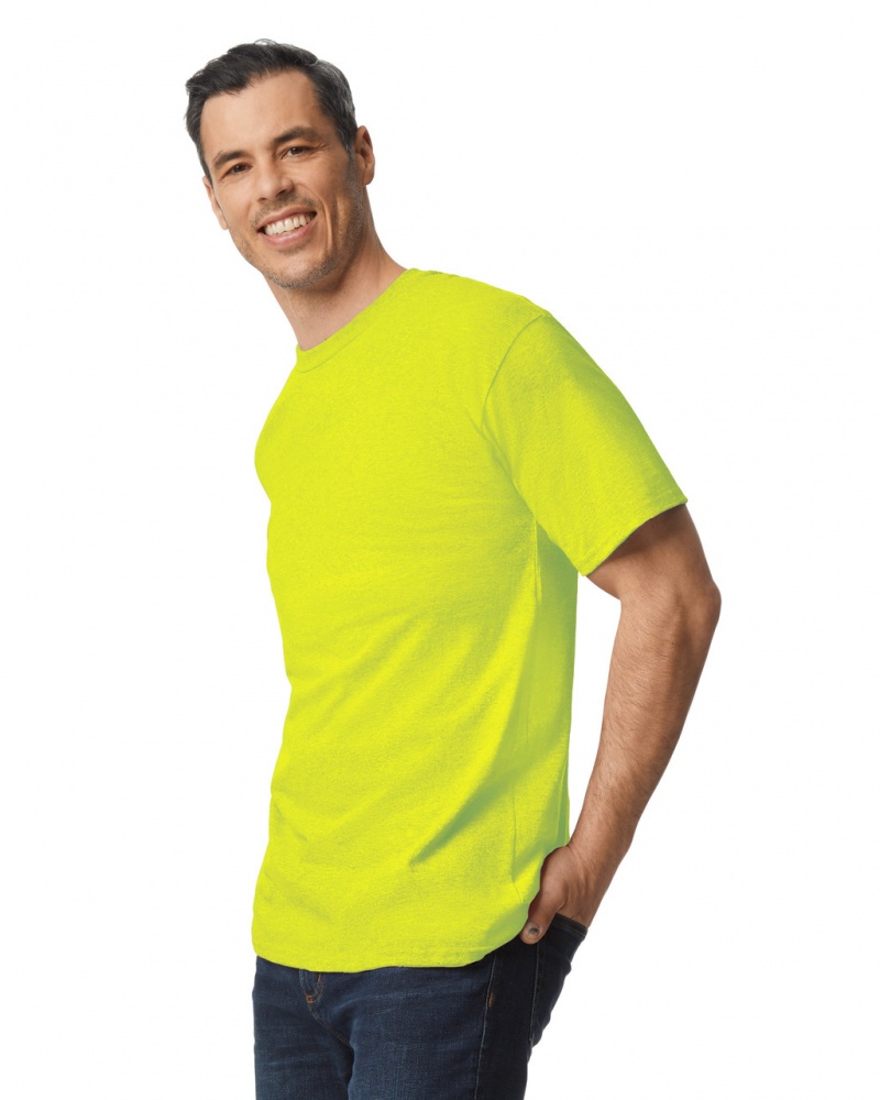 Safety Green Men's Gildan 2000T Tall T-Shirts | TVMO85467