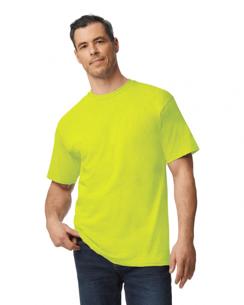 Safety Green Men\'s Gildan 2000T Tall T-Shirts | TVMO85467