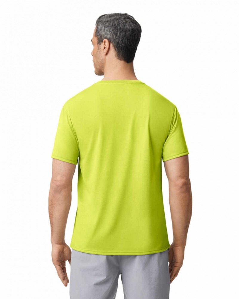 Safety Green Men's Gildan 42000 T-Shirts | WMHA36804