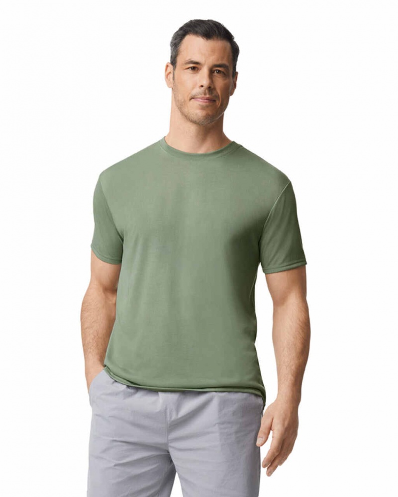 Sage Men\'s Gildan 42000 T-Shirts | HRBM32475