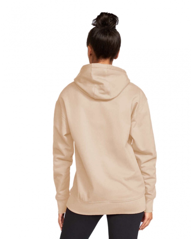 Sand Women\'s Gildan SF500 Midweight Fleece Hoodie | IAYX41236