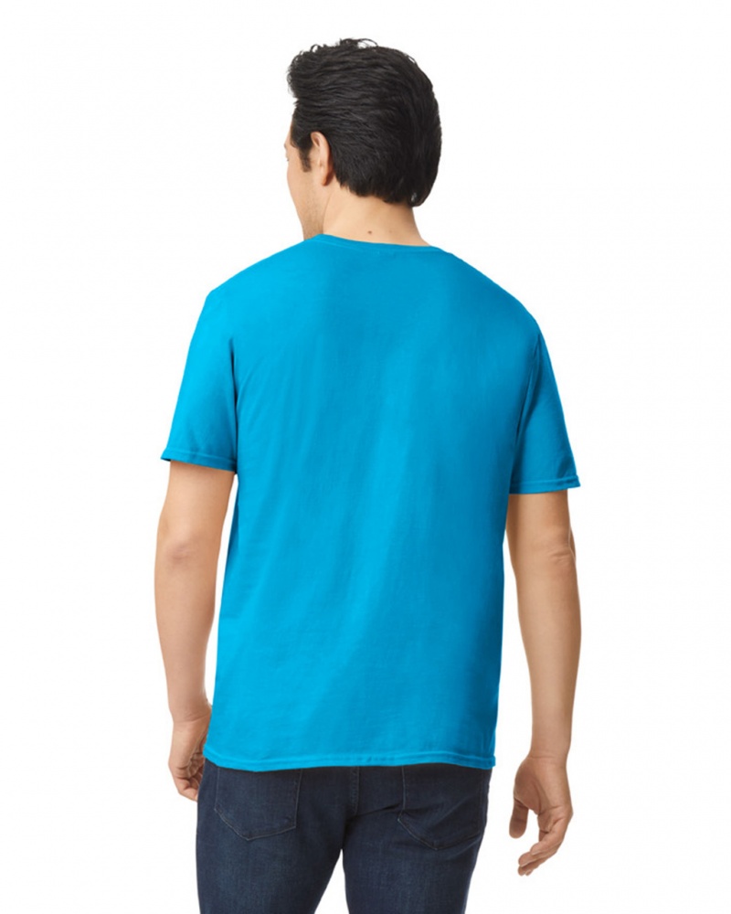 Sapphire Men's Gildan 64000 T-Shirts | UAXZ98234