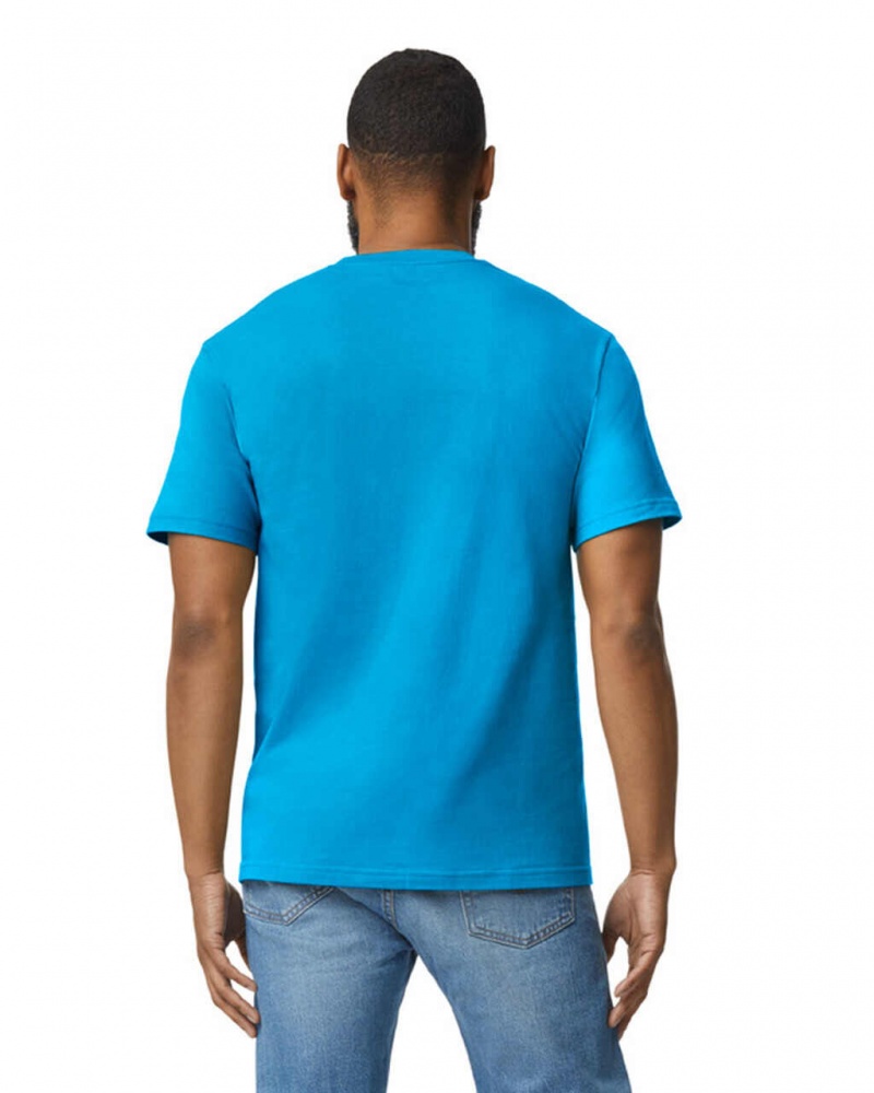 Sapphire Men's Gildan 65000 Midweight T-Shirts | GBKQ37891