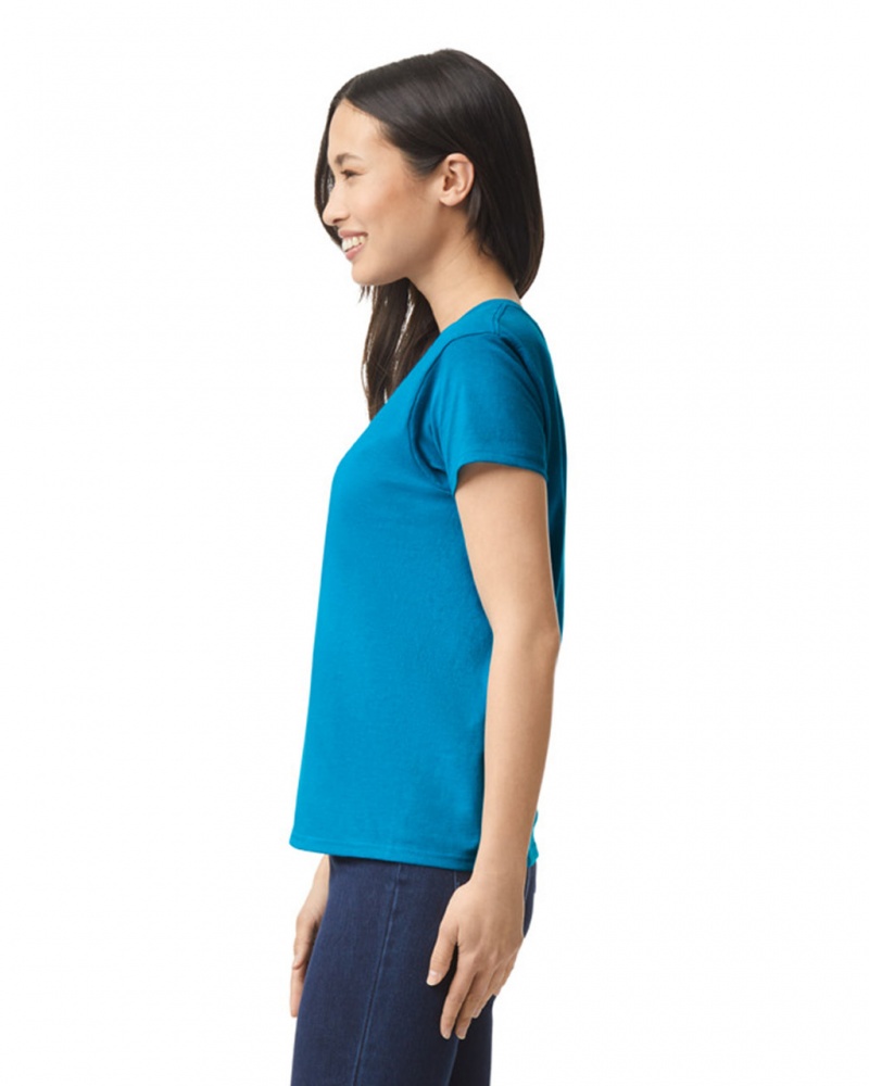 Sapphire Women's Gildan 2000L T-Shirts | NHSF51739