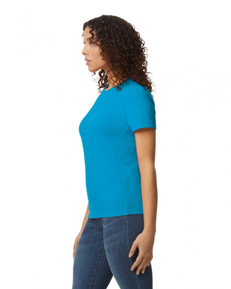 Sapphire Women's Gildan 65000L Midweight T-Shirts | JPGL96713