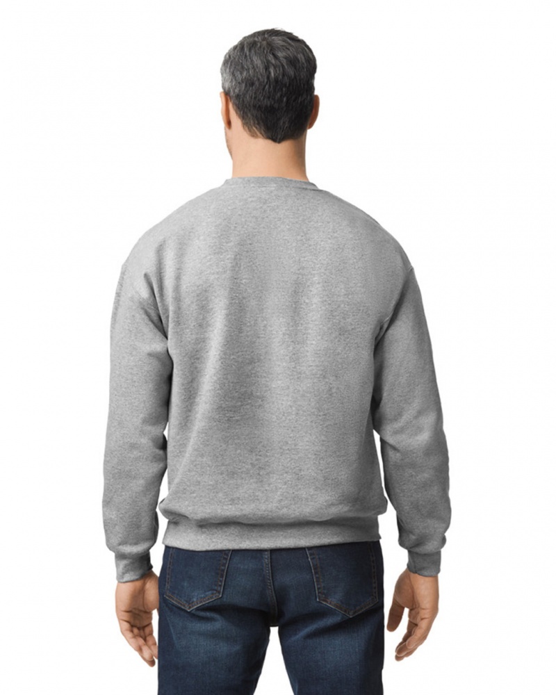 Sport Grey Men's Gildan 12000 Crewneck Sweatshirt | TVEN18543