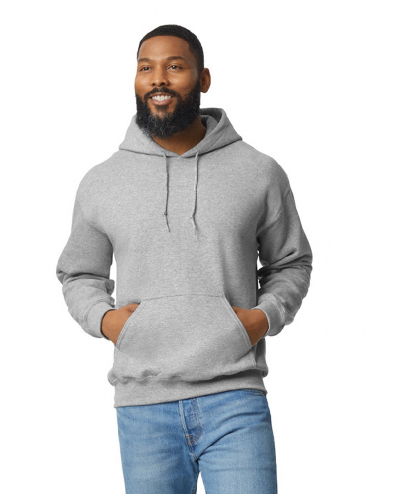 Sport Grey Men\'s Gildan 12500 Hoodie Sweatshirt | SVCZ68415