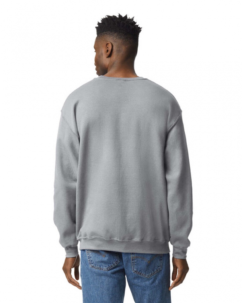 Sport Grey Men's Gildan 18000 Crewneck Sweatshirt | PRQM10352