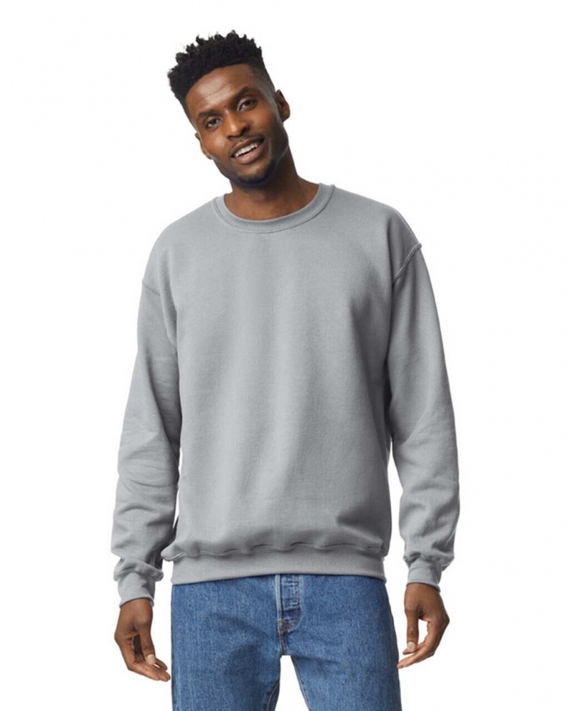 Sport Grey Men\'s Gildan 18000 Crewneck Sweatshirt | PRQM10352