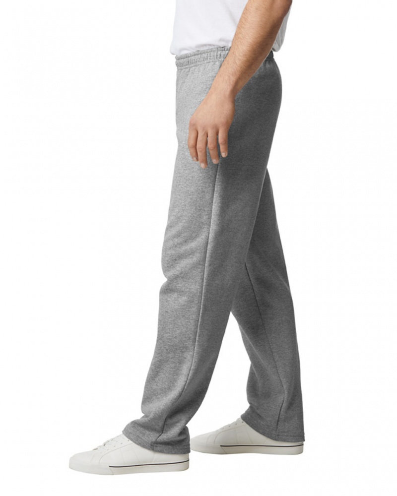 Sport Grey Men's Gildan 18400 Open Bottom Sweatpants | XAKZ14326