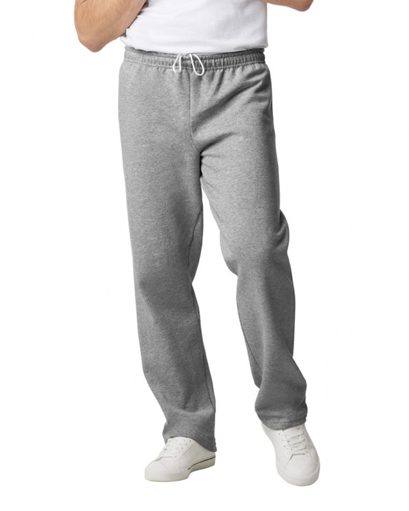 Sport Grey Men's Gildan 18400 Open Bottom Sweatpants | XAKZ14326