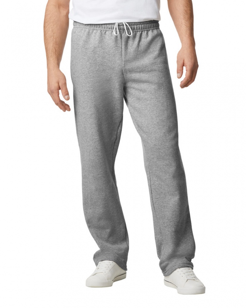 Sport Grey Men\'s Gildan 18400 Open Bottom Sweatpants | XAKZ14326