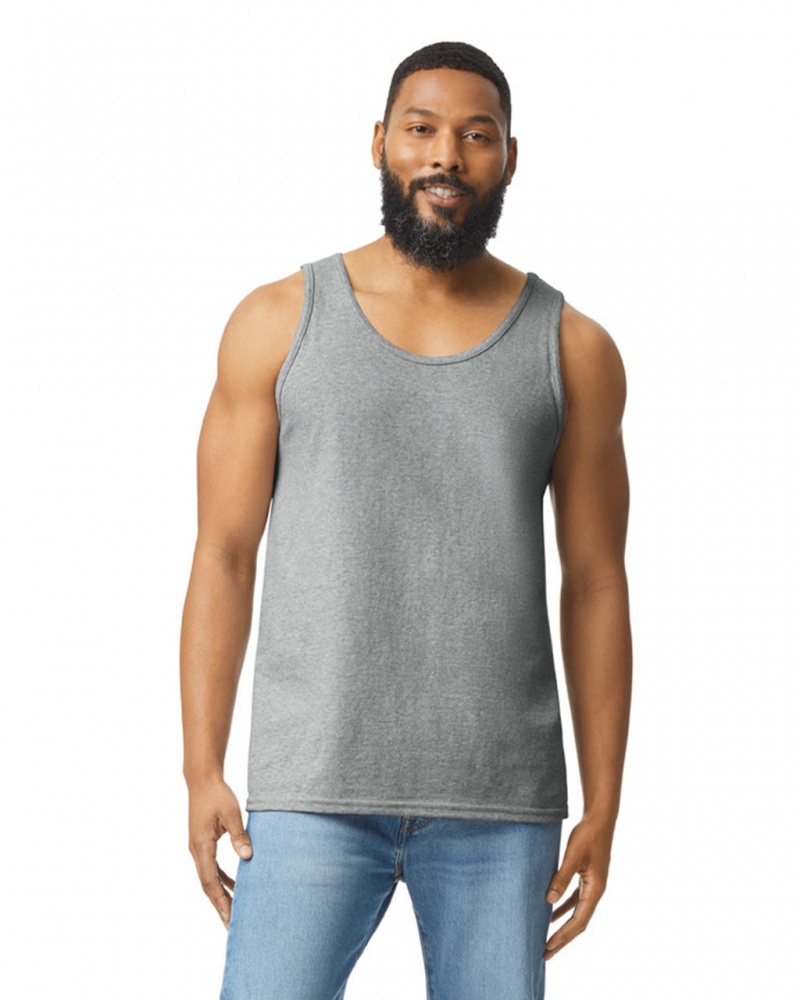 Sport Grey Men\'s Gildan 2200 Tanks | KEWP35806