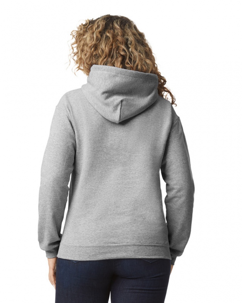 Sport Grey Women's Gildan 18500 Hoodie | XJUM74129