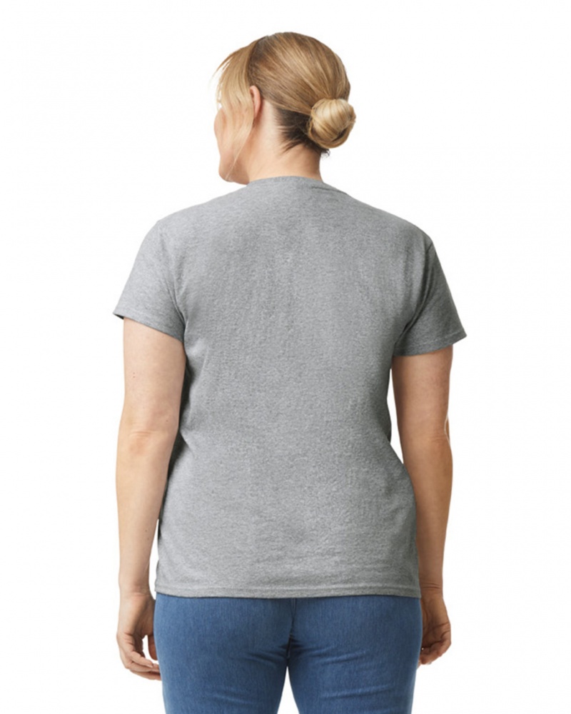 Sport Grey Women's Gildan 2000L T-Shirts | OXKU52160