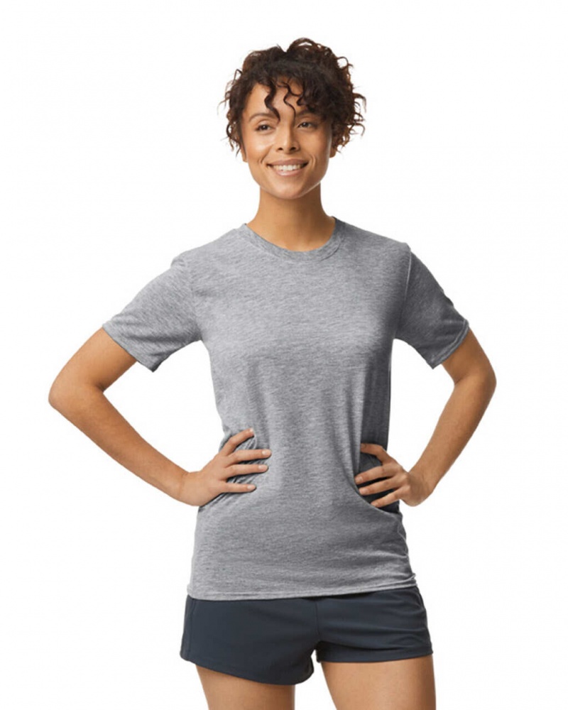 Sport Grey Women's Gildan 42000 T-Shirts | MRHX63419