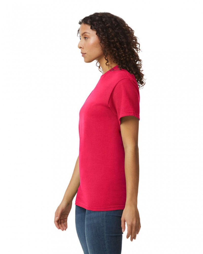 Sport Scarlet Red Women's Gildan H000 T-Shirts | SKMR82540