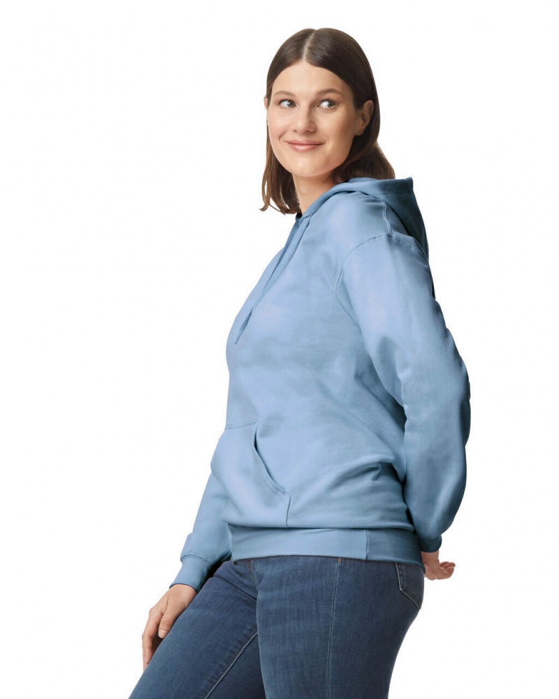 Steel Blue Women's Gildan SF500 Midweight Fleece Hoodie | AIRT24168