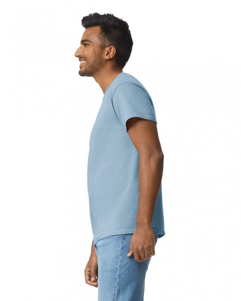 Stone Blue Men's Gildan 2000 T-Shirts | RDBP62850