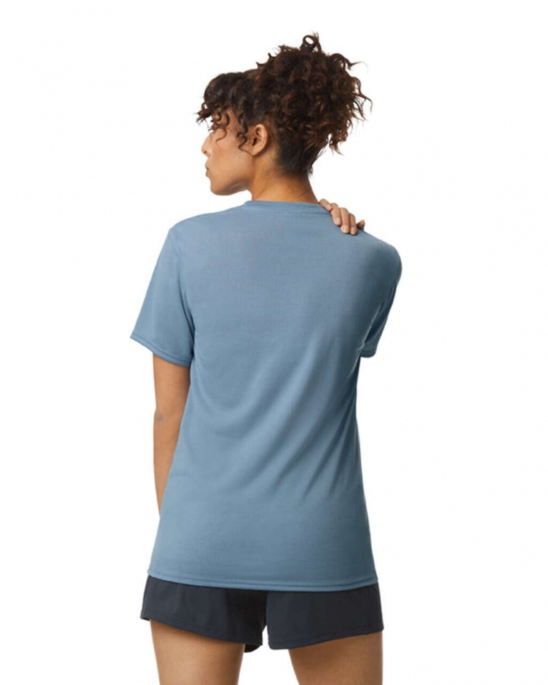 Stone Blue Women's Gildan 42000 T-Shirts | XRJL60329