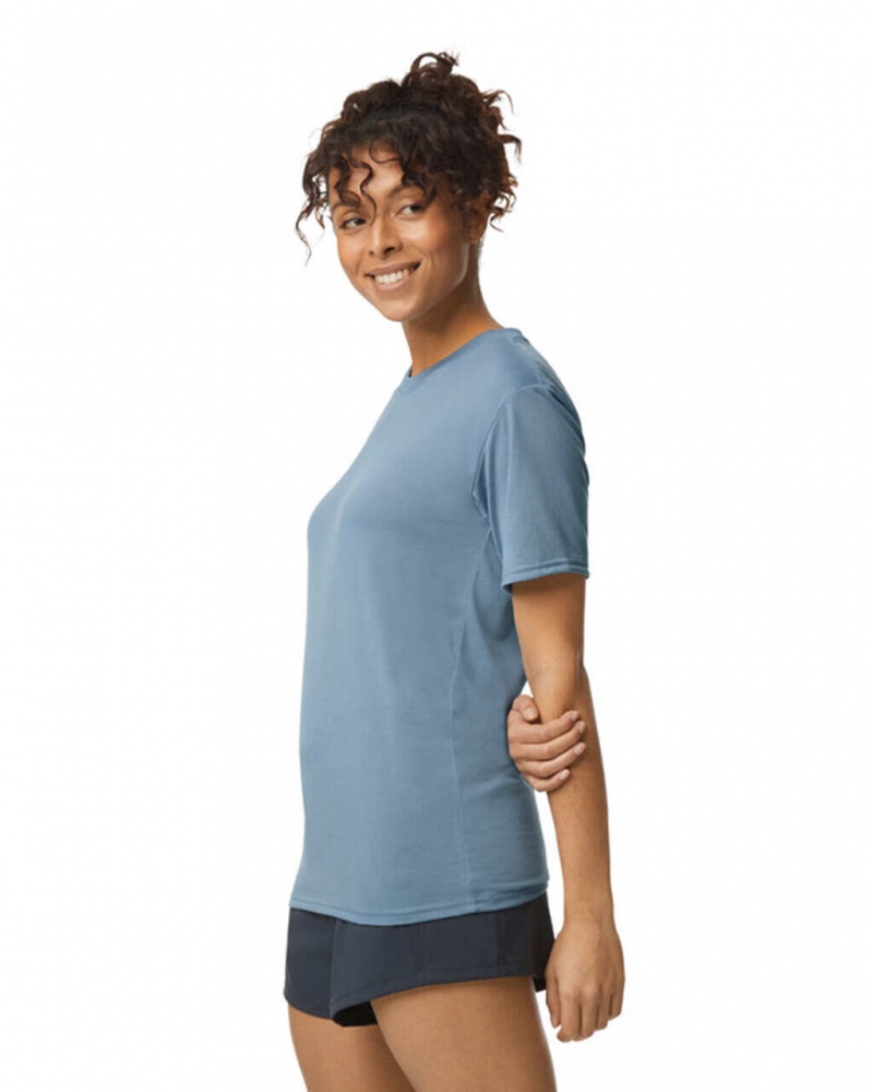 Stone Blue Women's Gildan 42000 T-Shirts | XRJL60329