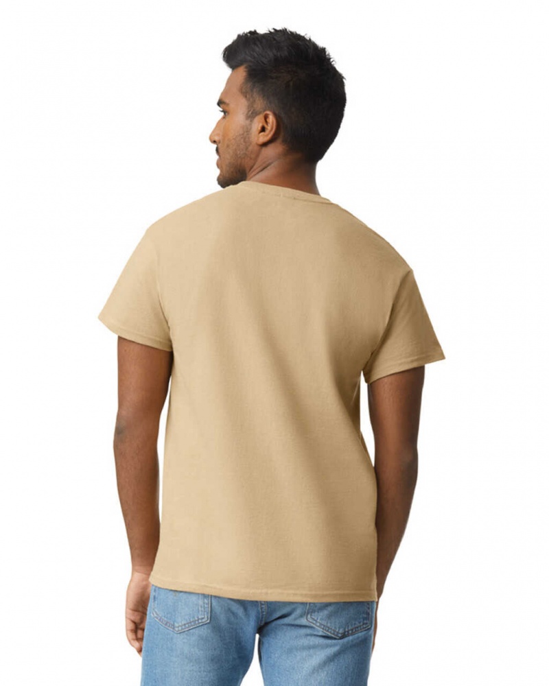 Tan Men's Gildan 2000 T-Shirts | PNZW62350