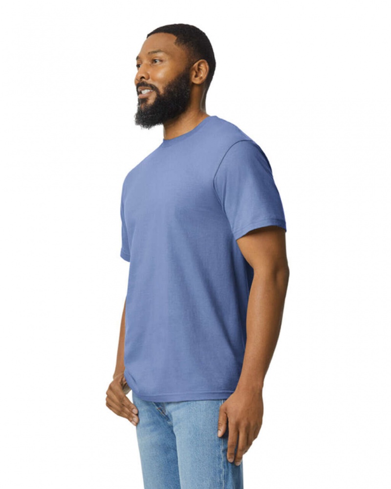 Violet Men's Gildan 65000 Midweight T-Shirts | NMLZ02714