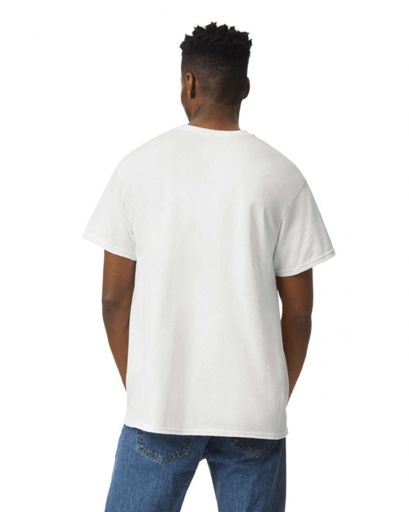 White Men's Gildan 2000 T-Shirts | UIKX41650