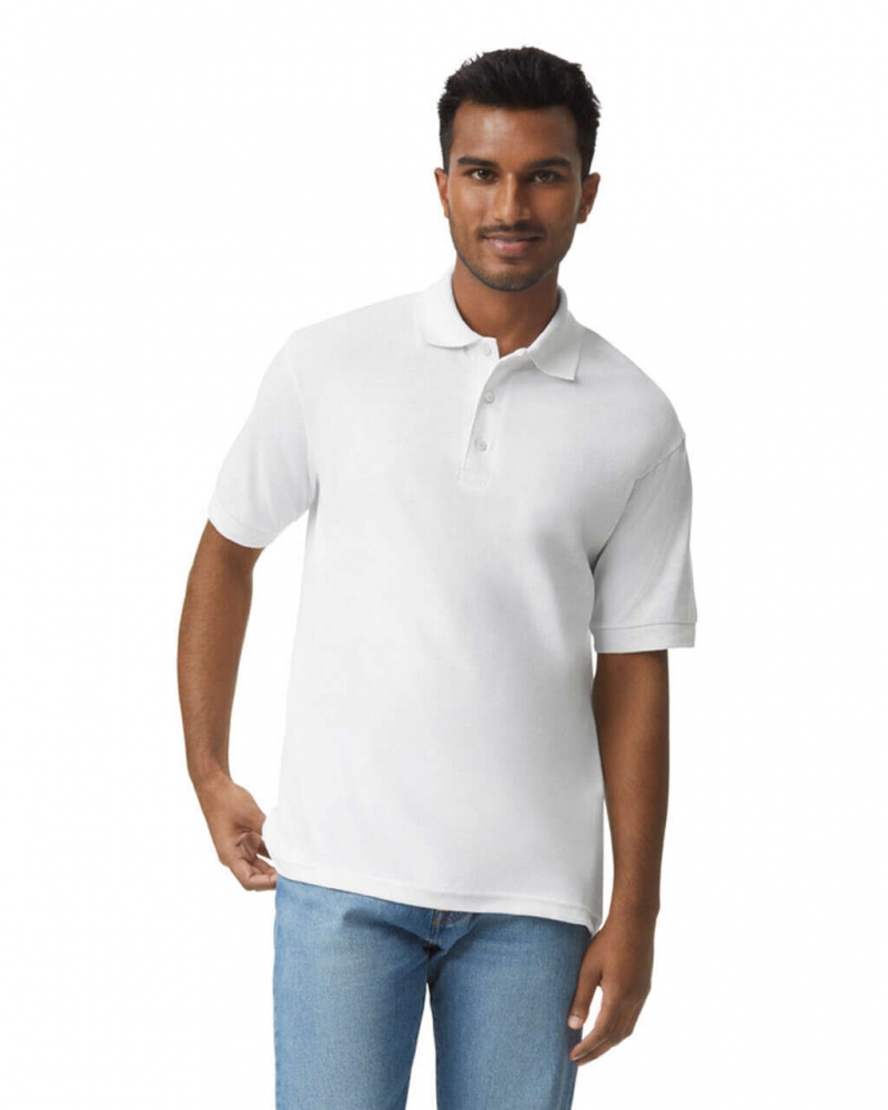 White Men\'s Gildan 8800 Polo | YJLA65729