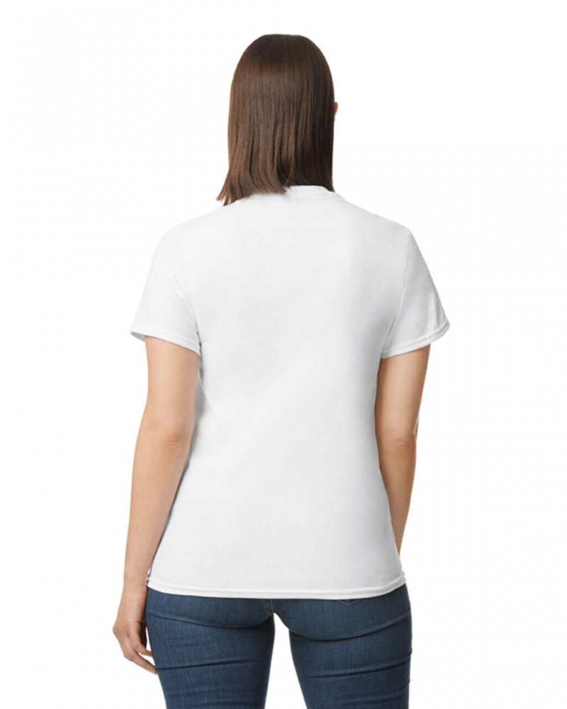 White Women's Gildan 2300 with Pocket T-Shirts | GKJR74359