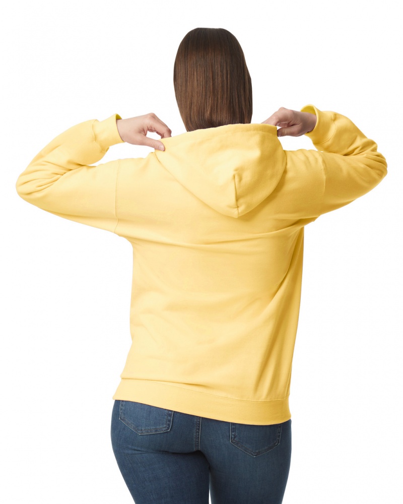 Yellow Haze Women's Gildan SF500 Midweight Fleece Hoodie | PQAM32867